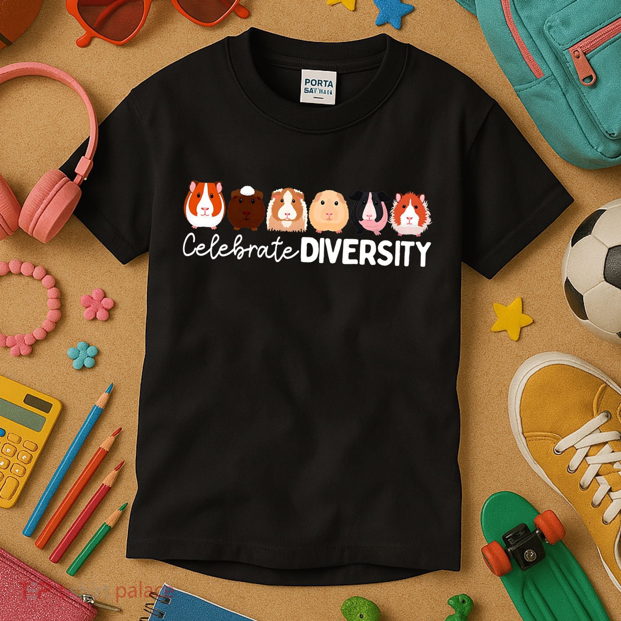 Guinea Pig Lovers Celebrate Diversity Kids T-Shirt
