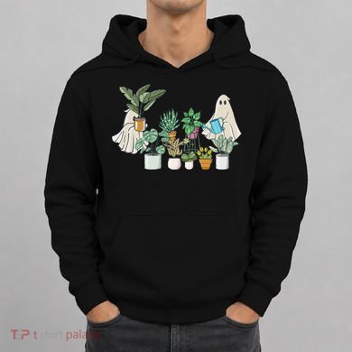 Ghost Plant Lady Retro Halloween Plants Spooky Mom Hoodie