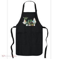 Ghost Plant Lady Retro Halloween Plants Spooky Mom Apron thumb 0