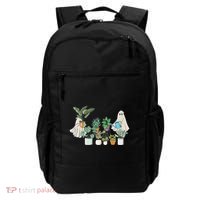 Ghost Plant Lady Retro Halloween Plants Spooky Mom Backpack thumb 0