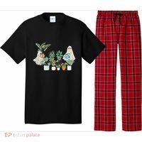 Ghost Plant Lady Retro Halloween Plants Spooky Mom Pajama Set thumb 0