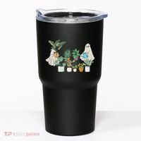 Ghost Plant Lady Retro Halloween Plants Spooky Mom Tumbler thumb 0