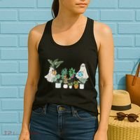 Ghost Plant Lady Retro Halloween Plants Spooky Mom Women's Tank Top thumb 2