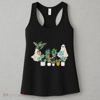 Ghost Plant Lady Retro Halloween Plants Spooky Mom Women's Tank Top thumb 3