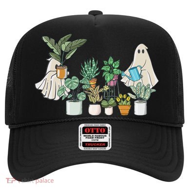 Ghost Plant Lady Retro Halloween Plants Spooky Mom Hat