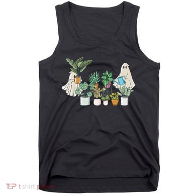 Ghost Plant Lady Retro Halloween Plants Spooky Mom Tank Top