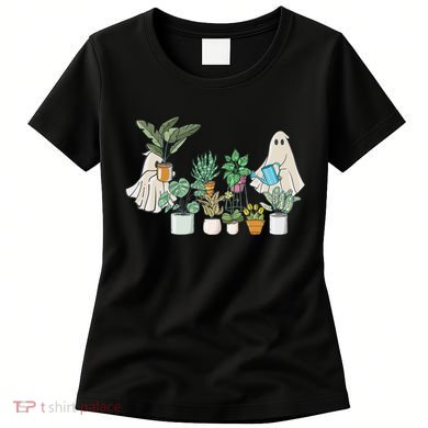 Ghost Plant Lady Retro Halloween Plants Spooky Mom Women's T-Shirt