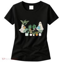 Ghost Plant Lady Retro Halloween Plants Spooky Mom Women's T-Shirt thumb 0