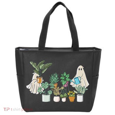 Ghost Plant Lady Retro Halloween Plants Spooky Mom Tote Bag