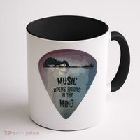 Guitar Pick Lake Reflections Music Guitar Coffee Mug thumb 1