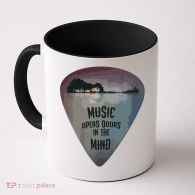 Guitar Pick Lake Reflections Music Guitar Coffee Mug
