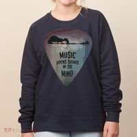 Guitar Pick Lake Reflections Music Guitar Women's Sweatshirt thumb 0