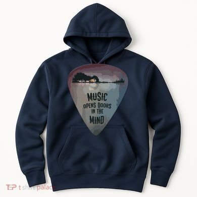 Guitar Pick Lake Reflections Music Guitar Hoodie