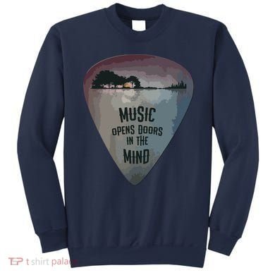 Guitar Pick Lake Reflections Music Guitar Sweatshirt