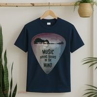 Guitar Pick Lake Reflections Music Guitar T-Shirt thumb 2