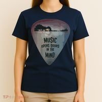 Guitar Pick Lake Reflections Music Guitar T-Shirt thumb 4