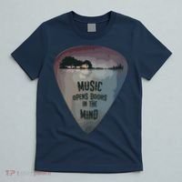 Guitar Pick Lake Reflections Music Guitar T-Shirt thumb 5