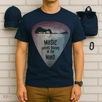 Guitar Pick Lake Reflections Music Guitar T-Shirt thumb 6