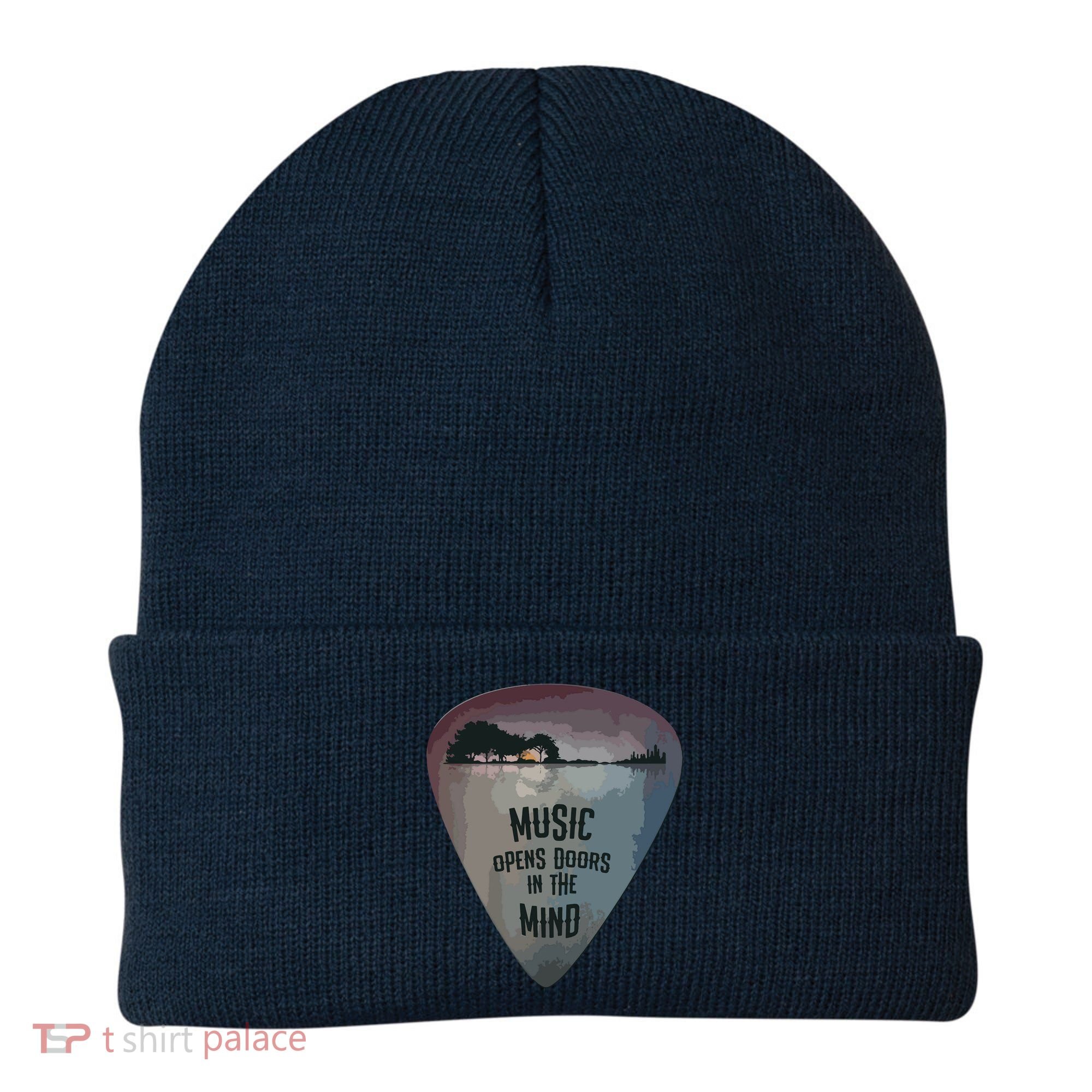 Guitar Pick Lake Reflections Music Guitar Beanie