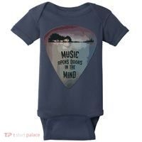 Guitar Pick Lake Reflections Music Guitar Baby Bodysuit thumb 0