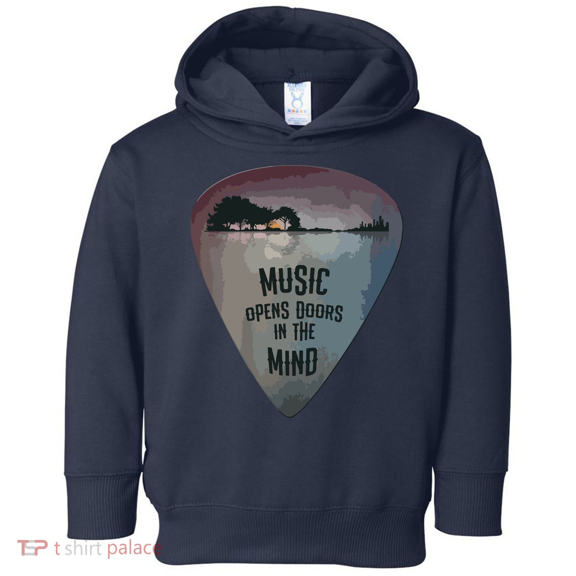 Guitar Pick Lake Reflections Music Guitar Toddler Hoodie