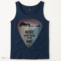 Guitar Pick Lake Reflections Music Guitar Tank Top thumb 2