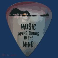 Guitar Pick Lake Reflections Music Guitar Women's Long Sleeve Shirt thumb 2