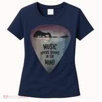 Guitar Pick Lake Reflections Music Guitar Women's T-Shirt thumb 0