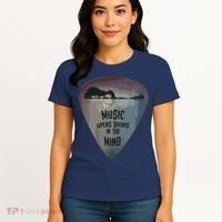 Guitar Pick Lake Reflections Music Guitar Women's T-Shirt thumb 4