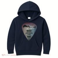 Guitar Pick Lake Reflections Music Guitar Kids Hoodie thumb 0
