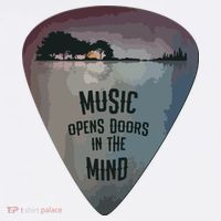 Guitar Pick Lake Reflections Music Guitar Comfort Colors Garment-Dyed Hooded Sweatshirt thumb 2
