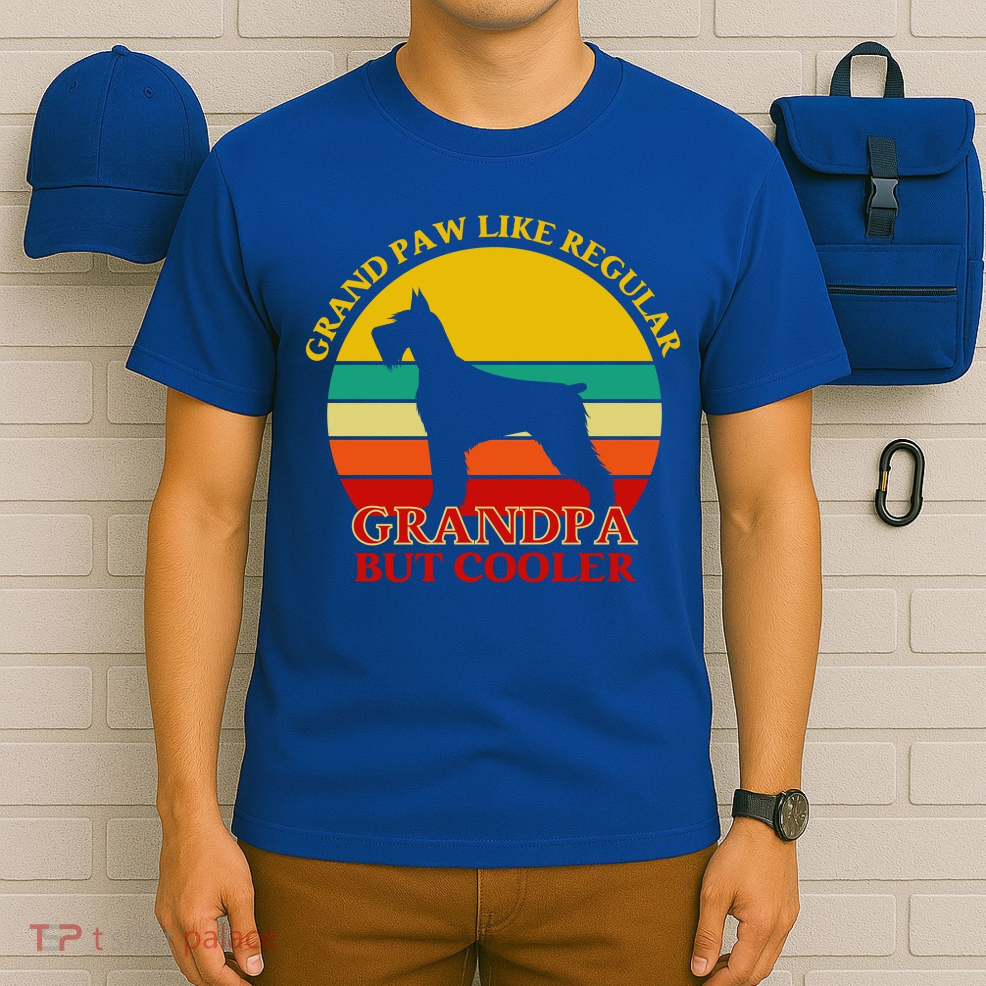 Grand Paw Like A Regular Grandpa But Cooler Funny Gift Father Day Gift T-Shirt
