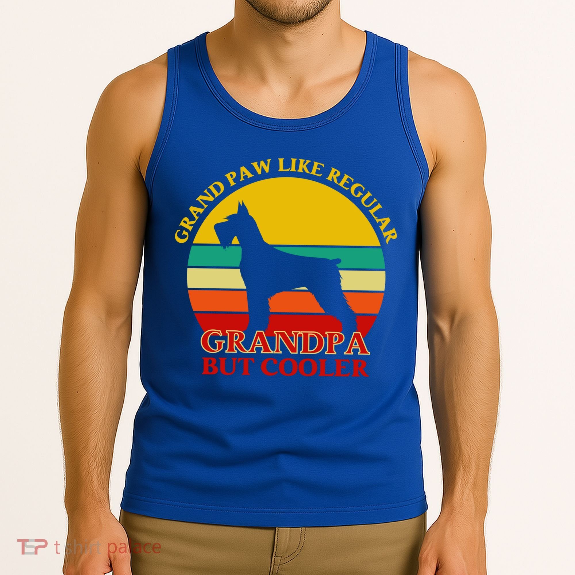 Grand Paw Like A Regular Grandpa But Cooler Funny Gift Father Day Gift Tank Top