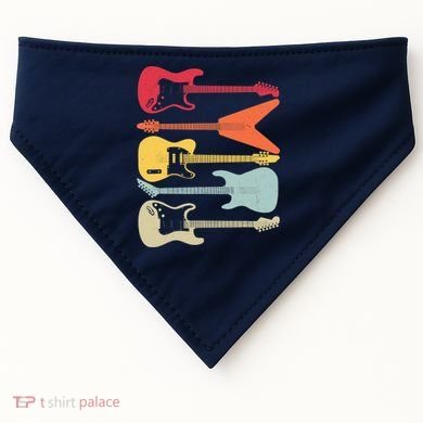 Guitar Player Music Lovers USA-Made Doggie Bandana