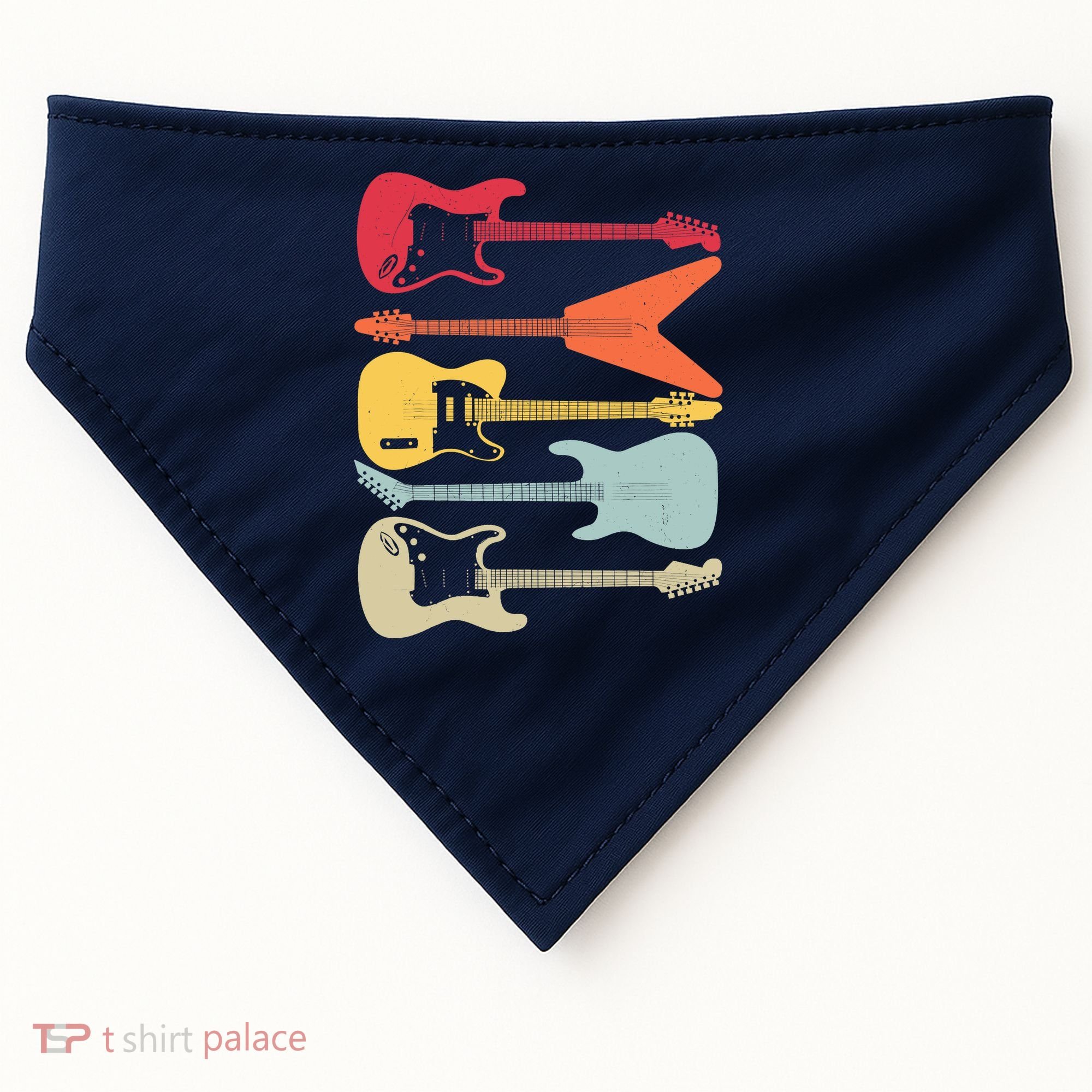 Guitar Player Music Lovers USA-Made Doggie Bandana