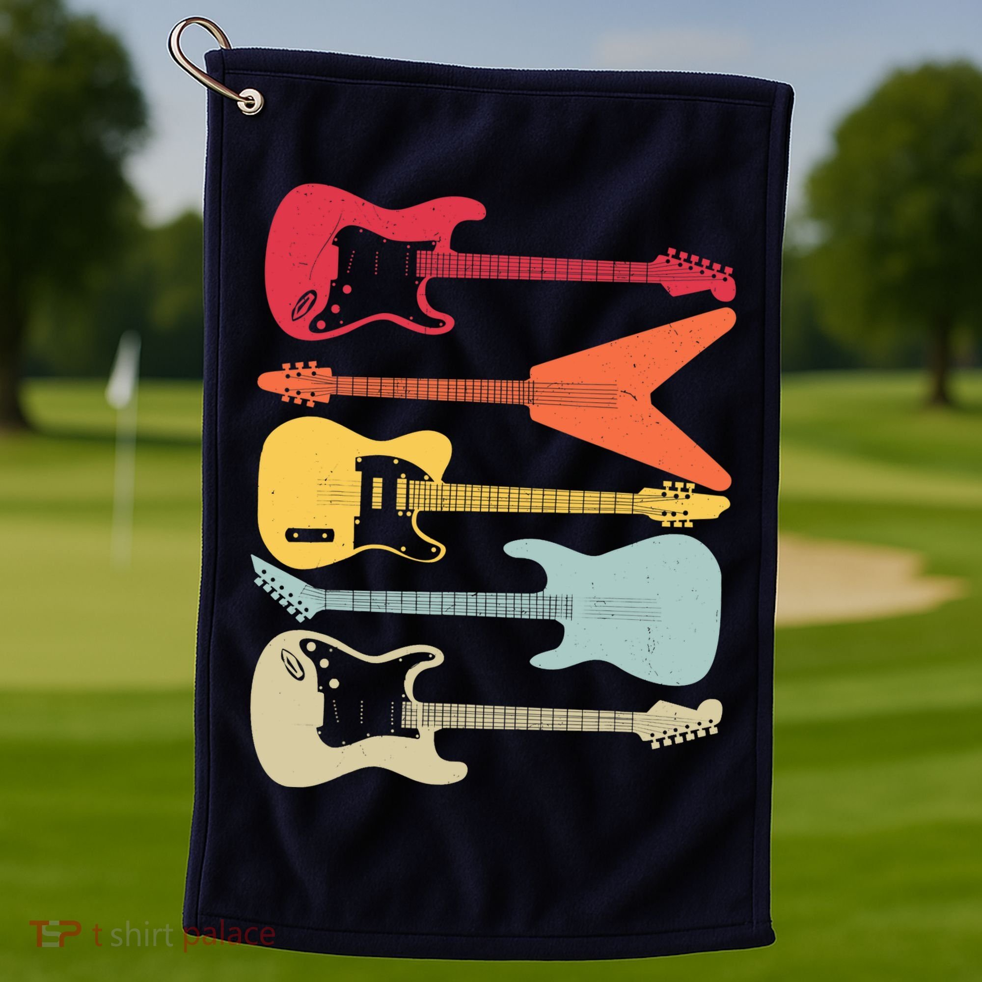 Guitar Player Music Lovers Golf Towel