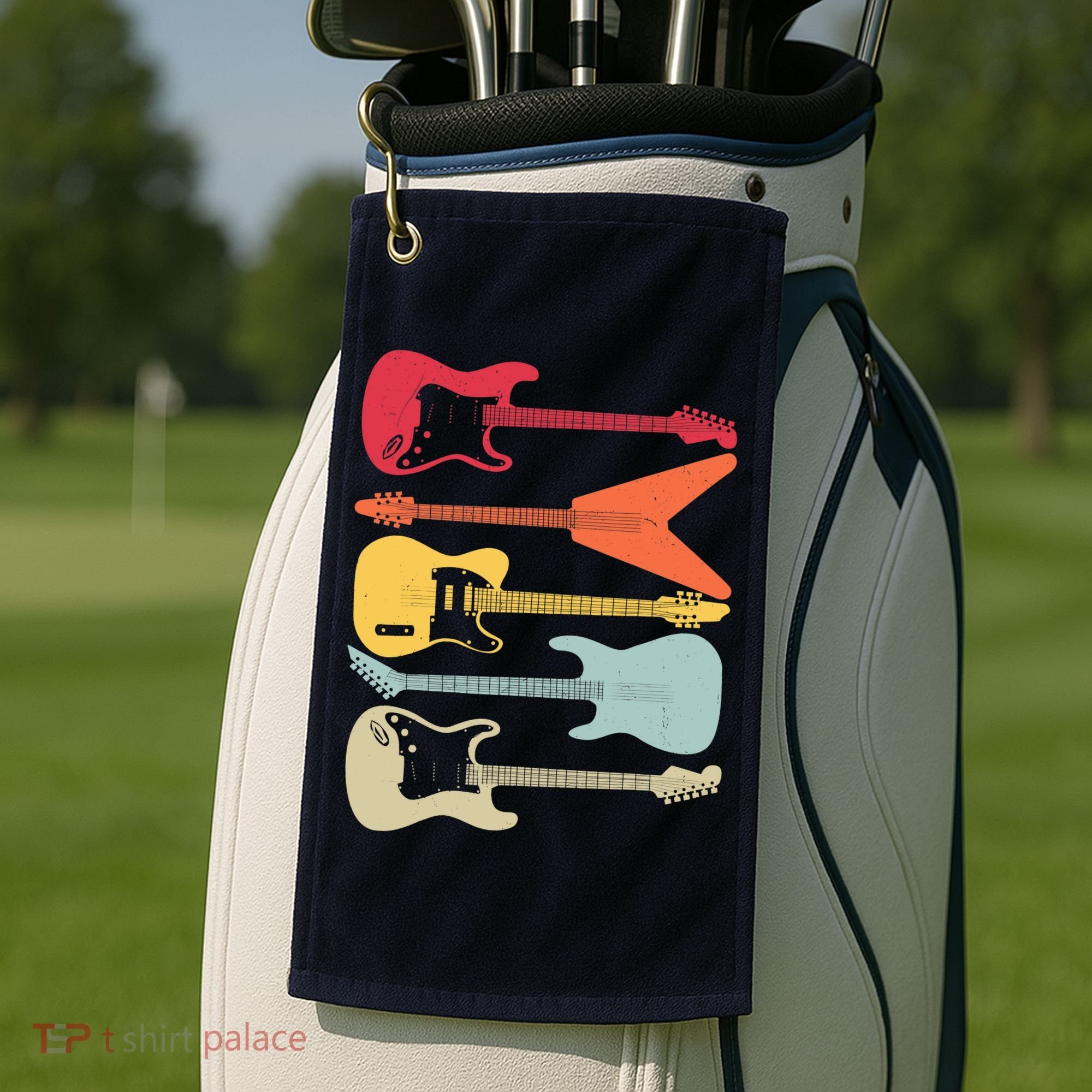 Guitar Player Music Lovers Golf Towel
