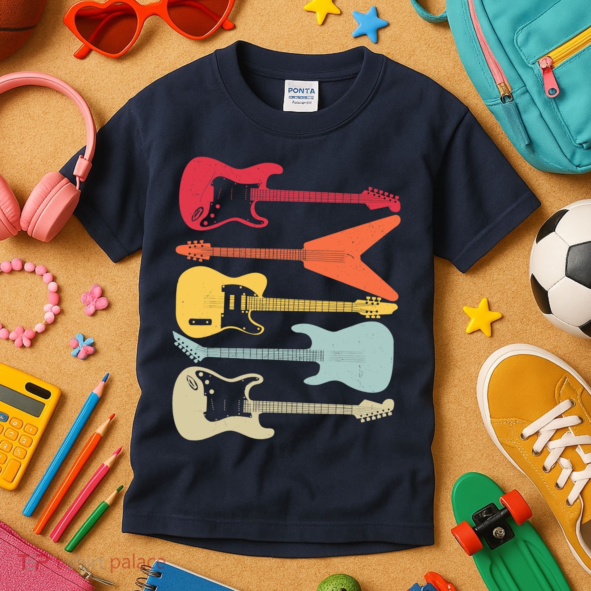 Guitar Player Music Lovers Kids T-Shirt