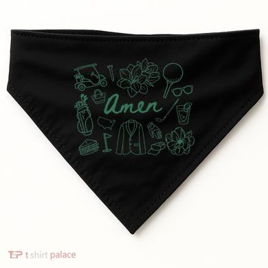 Golf Par Master Golfer Golf Lover Amen Gift USA-Made Doggie Bandana