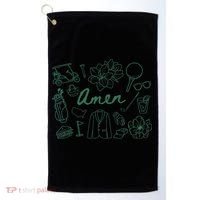Golf Par Master Golfer Golf Lover Amen Gift Golf Towel thumb 0