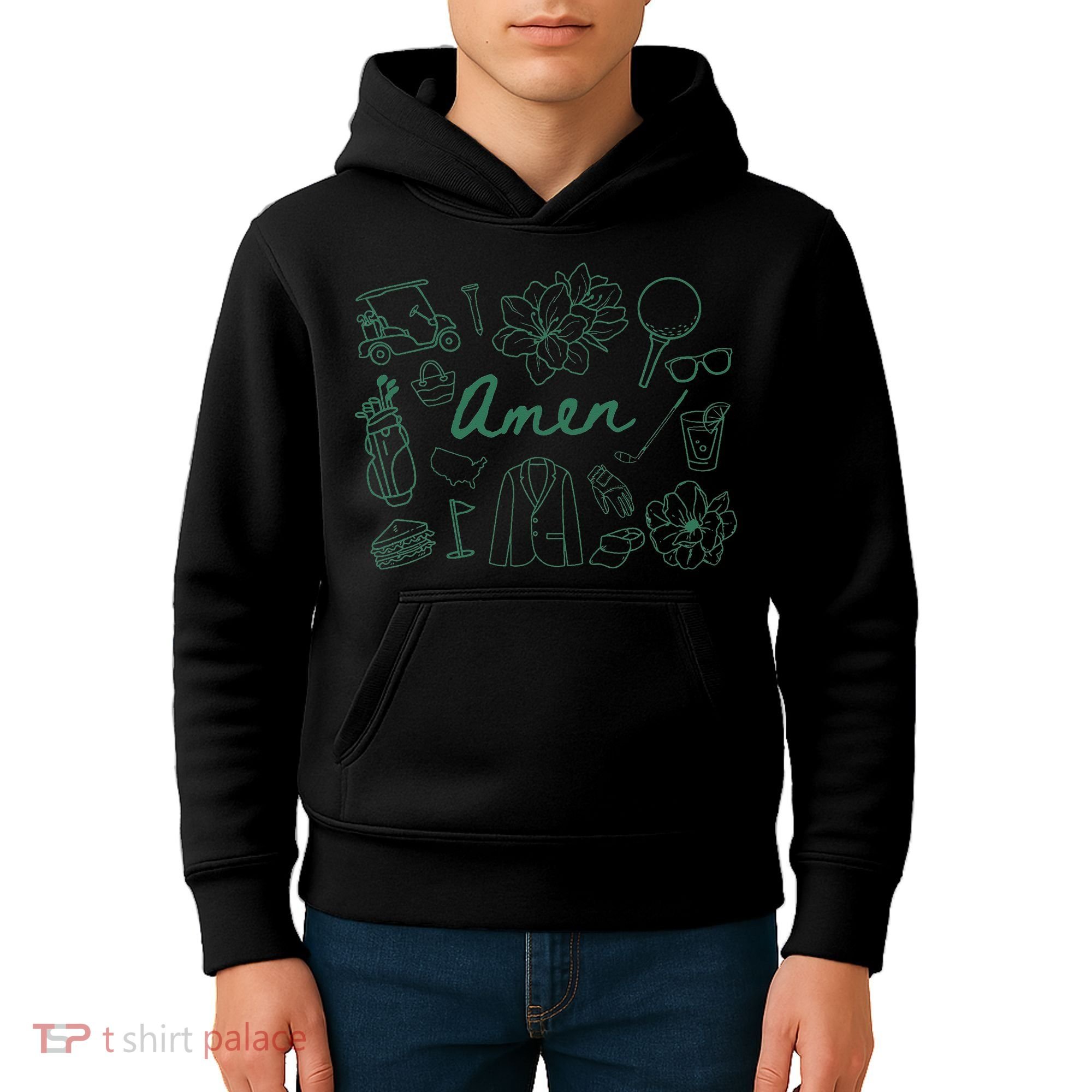 Golf Par Master Golfer Golf Lover Amen Gift Kids Hoodie