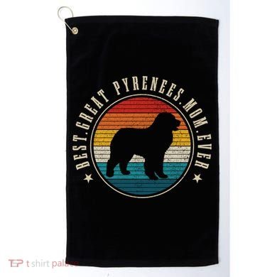 Great Pyrenees Mom Funny Dog Vintage Great Pyrenees Gift Golf Towel