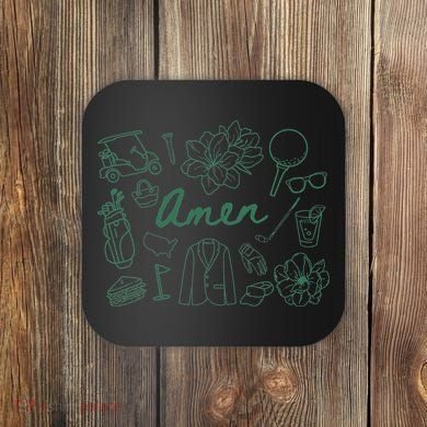 Golf Par Master Golfer Golf Lover Amen Coaster