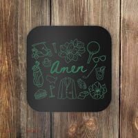 Golf Par Master Golfer Golf Lover Amen Coaster thumb 0