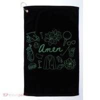 Golf Par Master Golfer Golf Lover Amen Golf Towel thumb 0