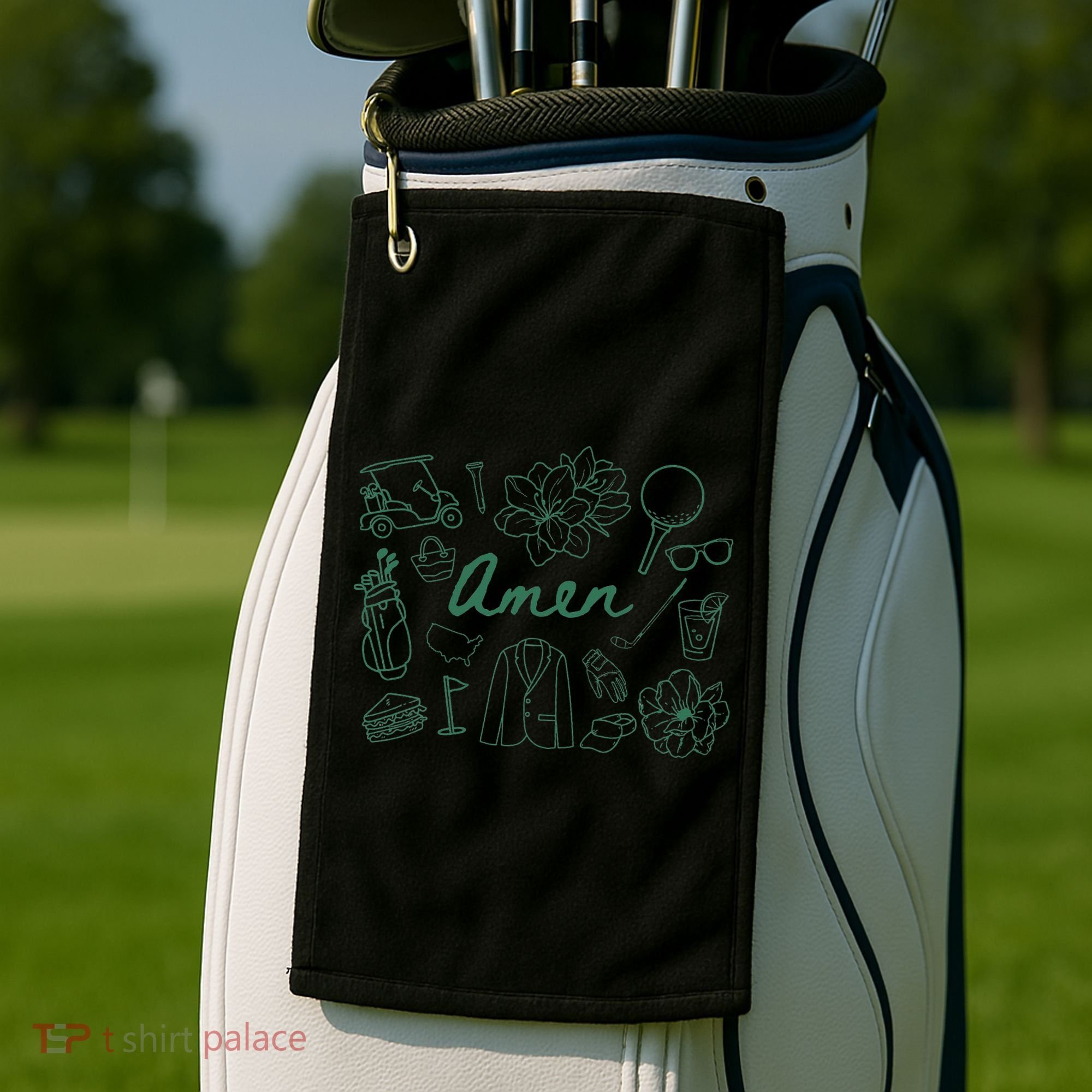Golf Par Master Golfer Golf Lover Amen Golf Towel