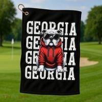 Georgia Personalized Name Golf Towel thumb 1