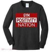 Gym positivity nation Kids Long Sleeve Shirt thumb 0