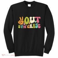 Groovy Peace Out 8th Grade Teacher Last Day Of School Sweatshirt thumb 0