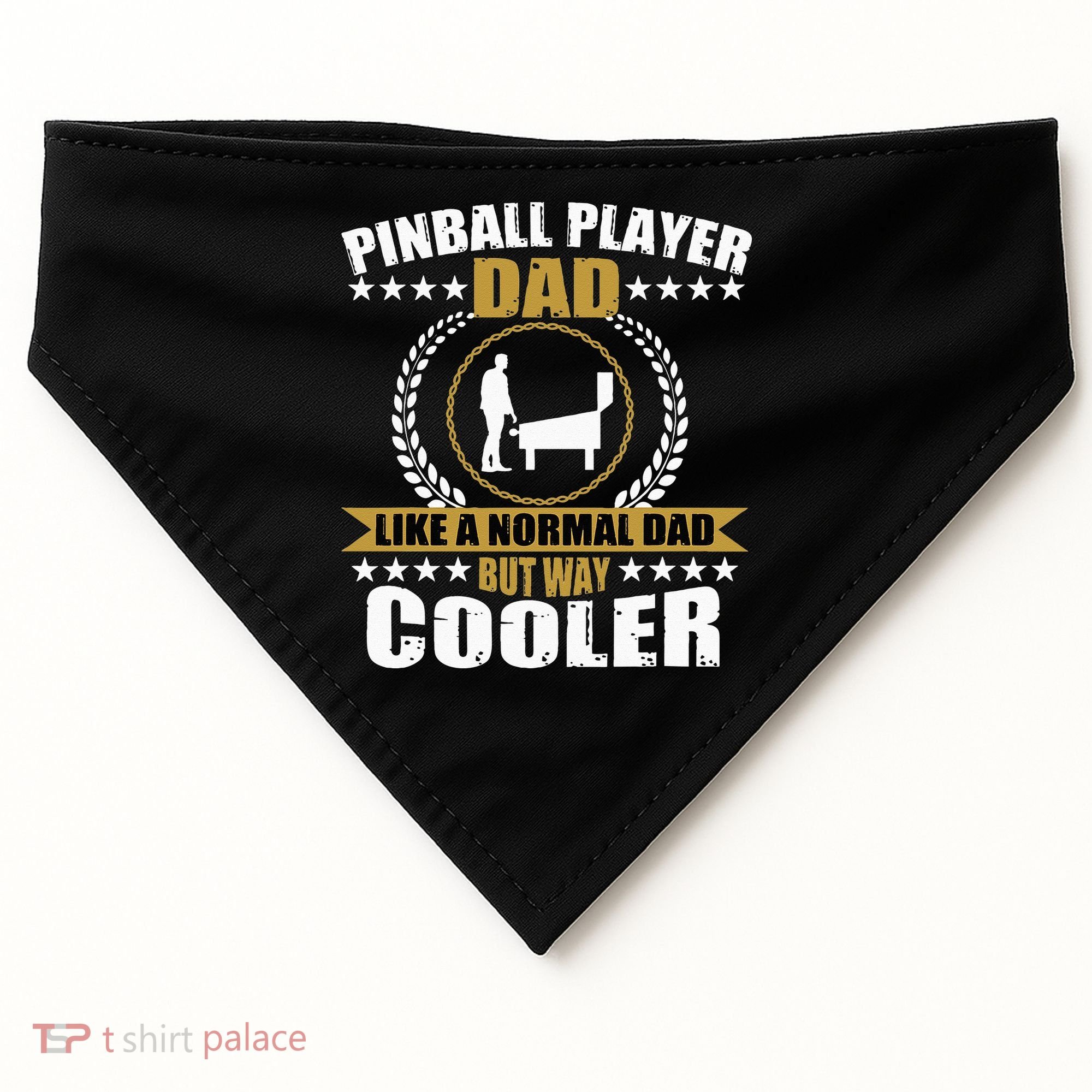 Great Pinball Player Dad Game Pinball USA-Made Doggie Bandana